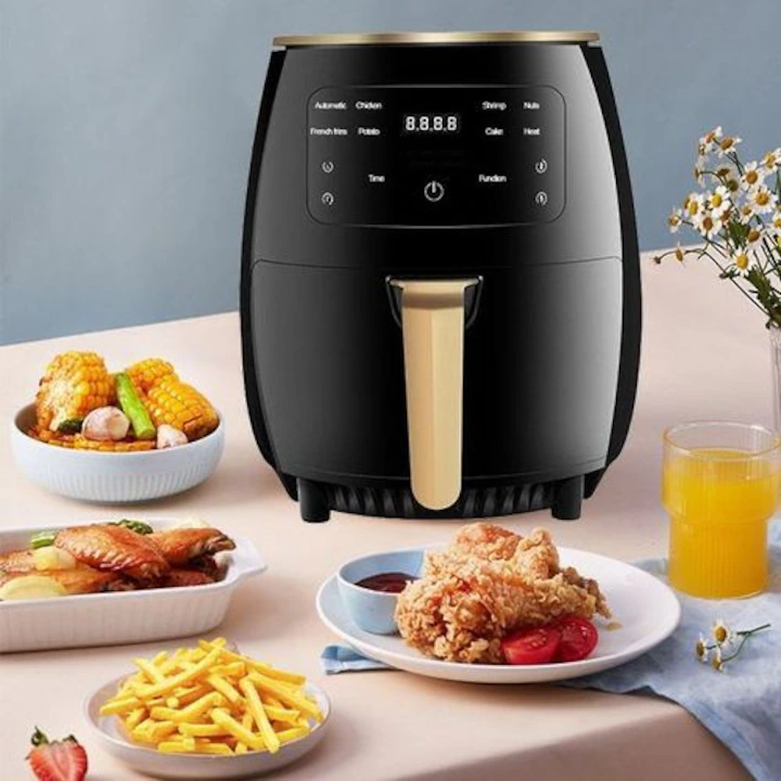 Friteuza fara Ulei cu aer cald, 2400 W, Functie de Coacere, 6l, LCD