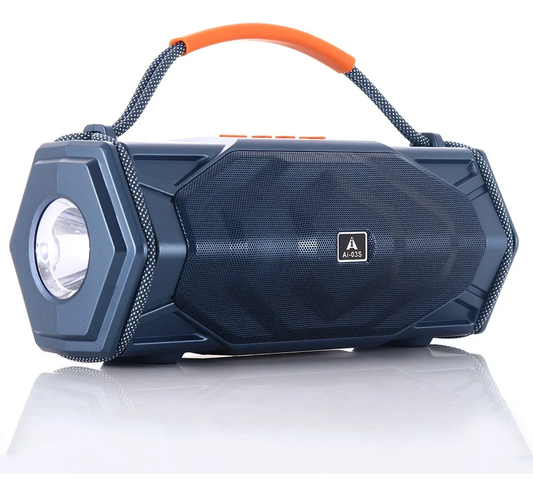 Boxă Bluetooth portabilă Ai-03S cu panou solar, lanternă, radio FM, USB, card TF, baterie litiu-ion, Bluetooth 5.3